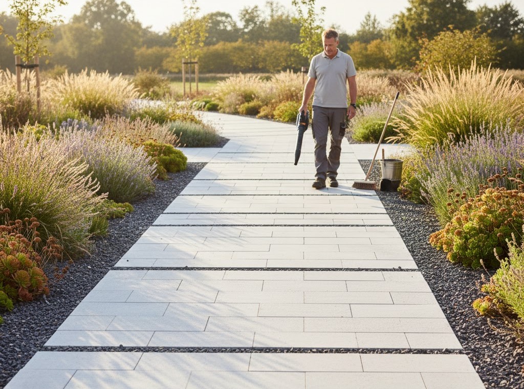Low maintenance pathway materials